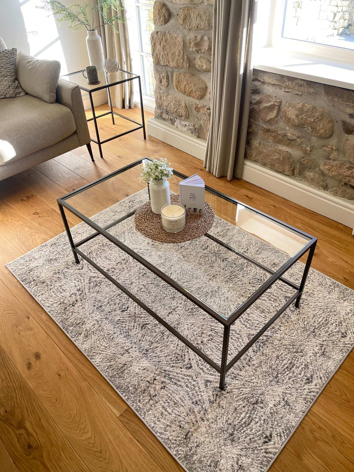 Madison Glass Metal Coffee Table - Dark Bronze