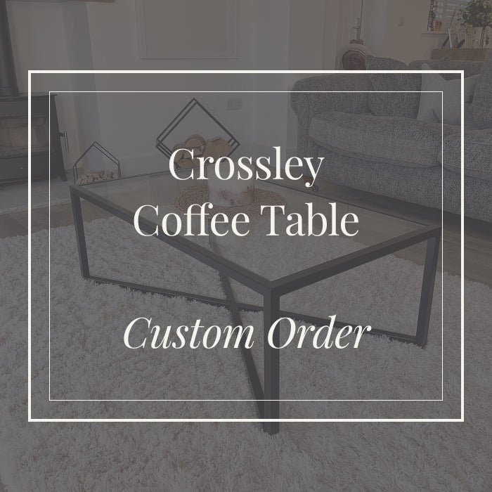 Crossley Glass Metal Coffee Table - Made To Measure