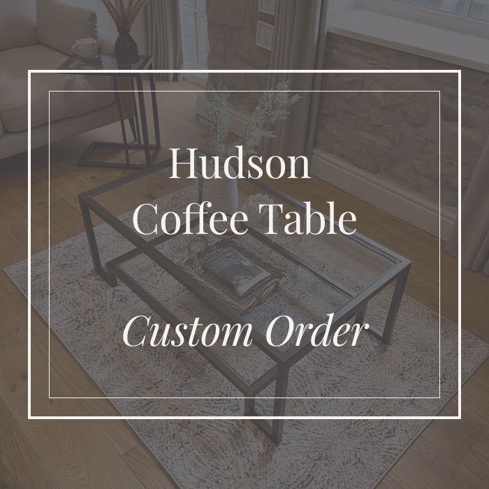 Hudson Glass Metal Coffee Table - Made To Measure