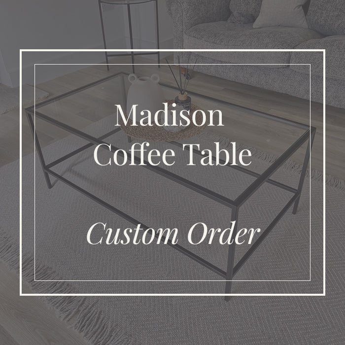 Madison Glass Metal Coffee Table - Made To Measure