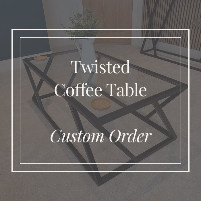Twisted Coffee Glass Metal Coffee Table - Made To Measure
