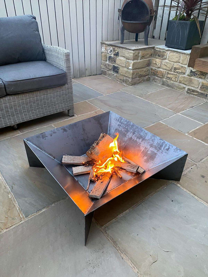 Fire Pit X - Fin Fire Pit - Handmade Fire Bowl Outdoor Garden Patio