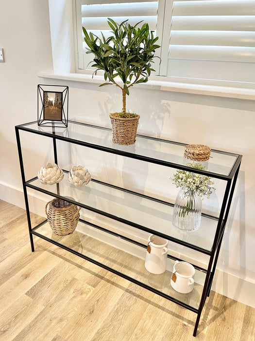 Glass Console Table - 3 Tier