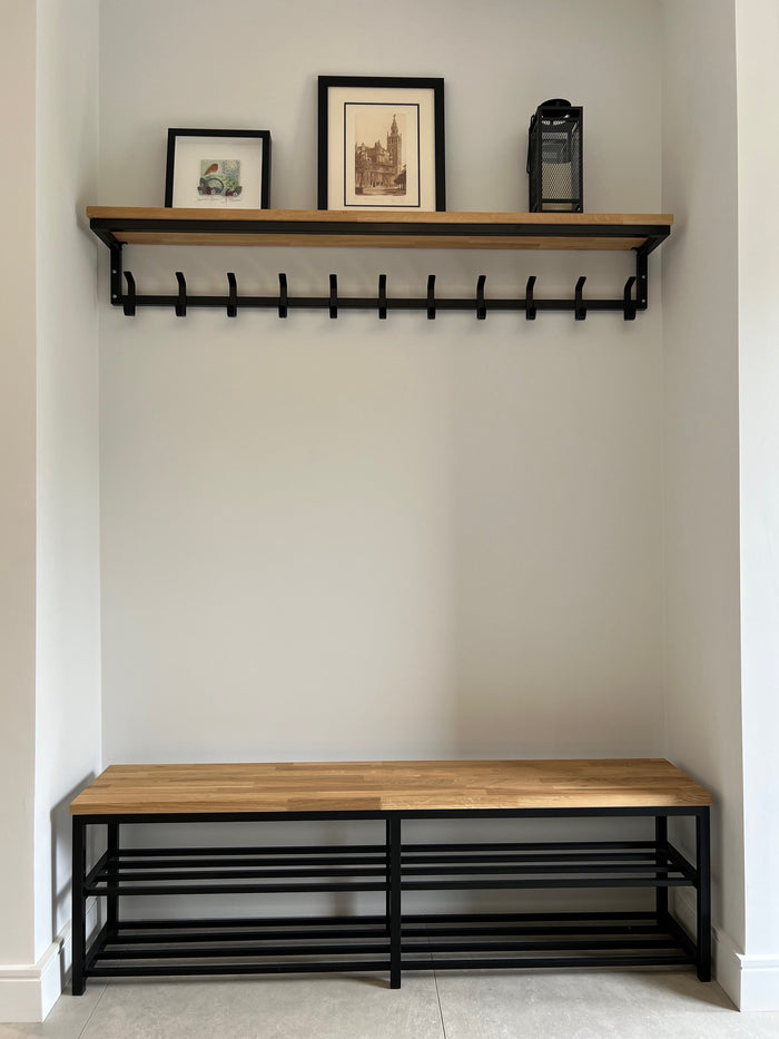 Oak Shelf Coat Rack
