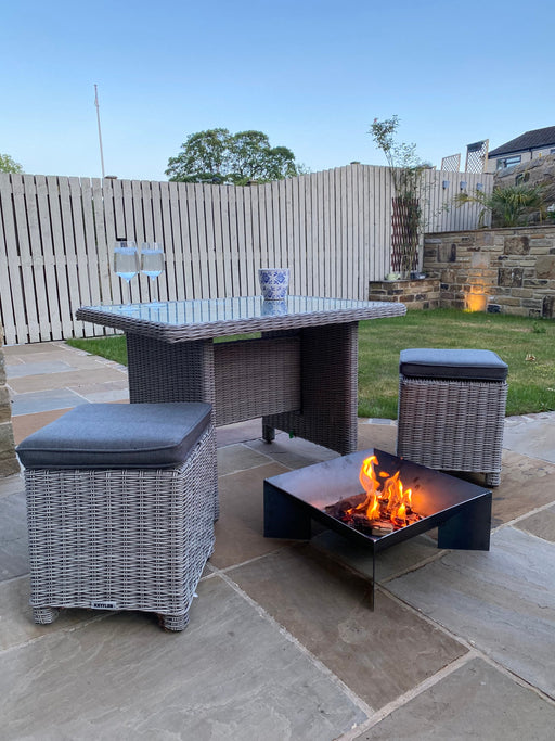Fire Pit X - Mini Fin Fire Pit - Handmade Fire Bowl Outdoor Patio