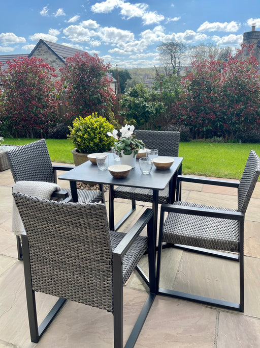 handmade square metal outdoor table