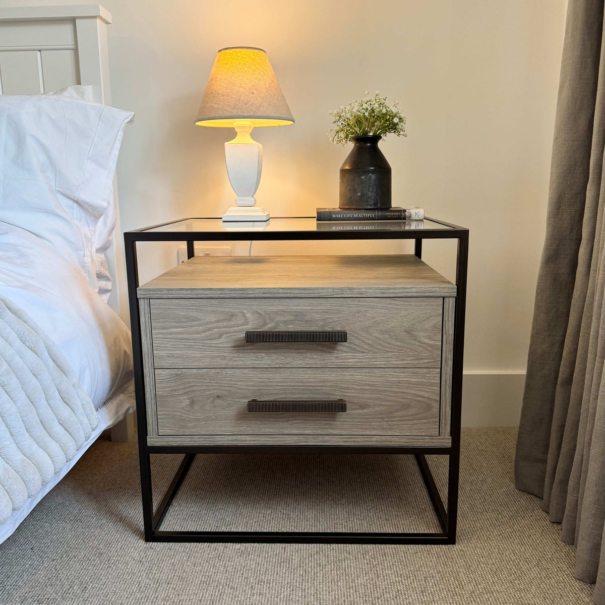 Metal Bedside Tables Modern Bedrooms UK — Rose And Walker — free download