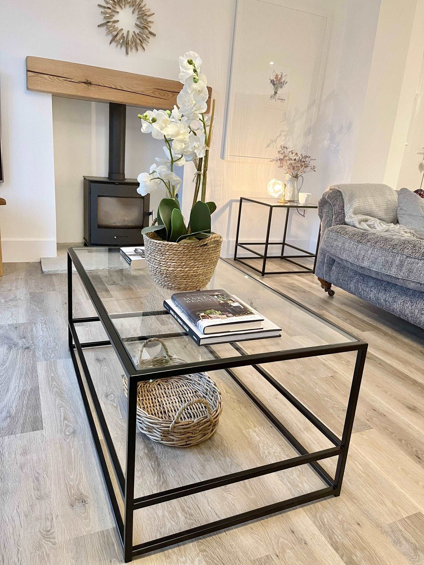 Metal & Glass Living Room Furniture