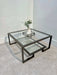 Decorative Tray Square Metal Glass - Dark Bronze