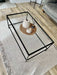 Madison Glass Metal Coffee Table - Black