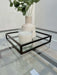Decorative Tray Square Metal Glass - Dark Bronze