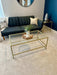 Madison Glass Metal Coffee Table - Gold