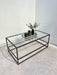 Decorative Tray Metal Glass - Dark Bronze