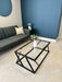 Twisted Glass Metal Coffee Table