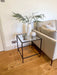 Madison Glass Metal Side Table - Dark Bronze