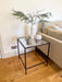 Madison Glass Metal Side Table - Dark Bronze