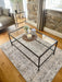 Madison Glass Metal Coffee Table - Dark Bronze