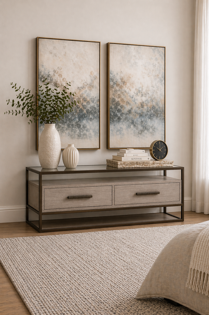 Harrington TV Unit With Drawers - Taupe