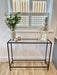 Madison Glass Metal Console Table - Black