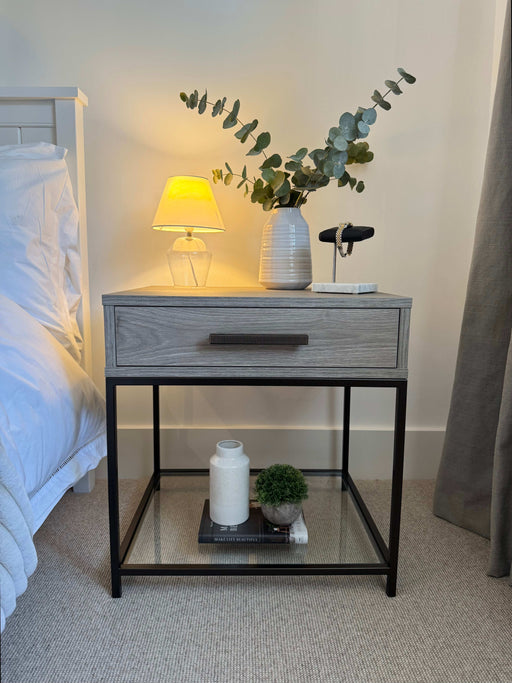 Langley Bedside Table Drawers - Taupe