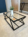 Twisted Glass Metal Coffee Table