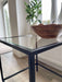 Madison Glass Metal Side Table - Black