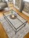 Madison Glass Metal Coffee Table - Dark Bronze