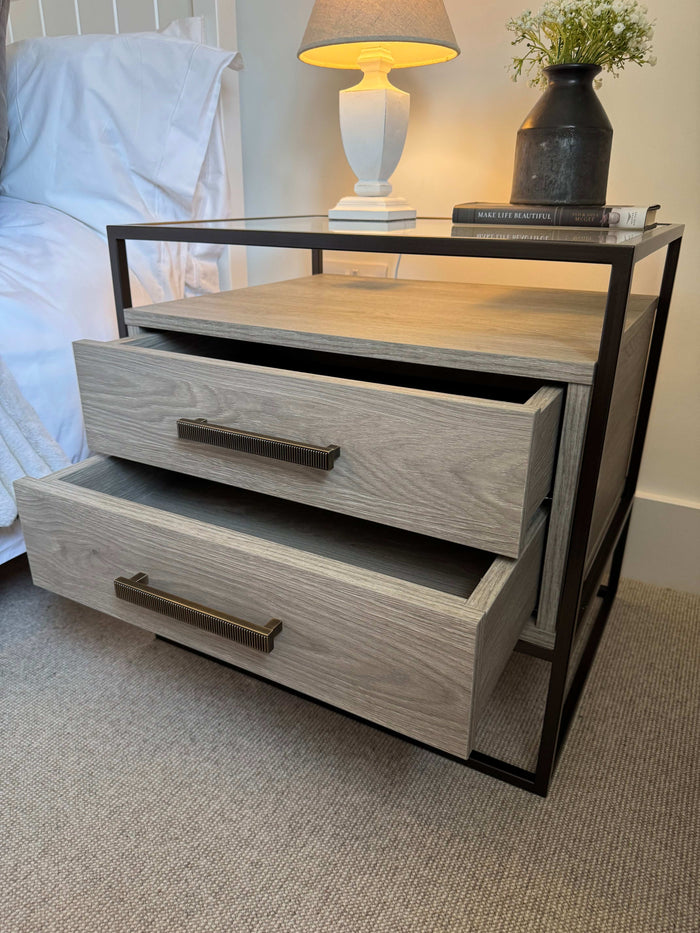 Pembroke Bedside Table Drawers - Taupe