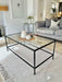 Madison Glass Metal Coffee Table - Black