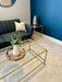 Madison Glass Metal Coffee Table - Gold