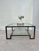 Hudson Square Glass Metal Coffee Table - Dark Bronze