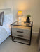 Pembroke Bedside Table Drawers - Taupe