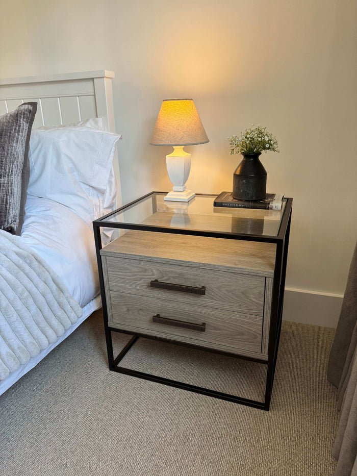 Pembroke Bedside Table Drawers - Taupe