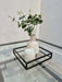 Decorative Tray Square Metal Glass - Dark Bronze
