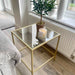 Gold Glass Side Table