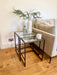 Aria Glass Metal Nesting Side Tables - Dark Bronze