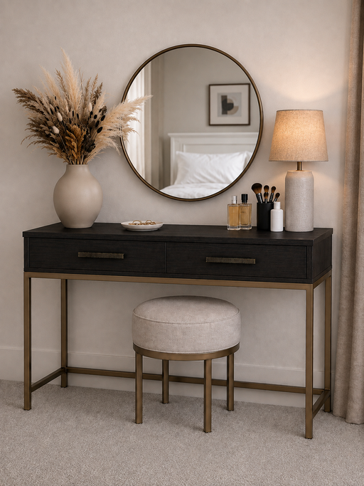 Wilton Dressing Table With Drawers - Ebony
