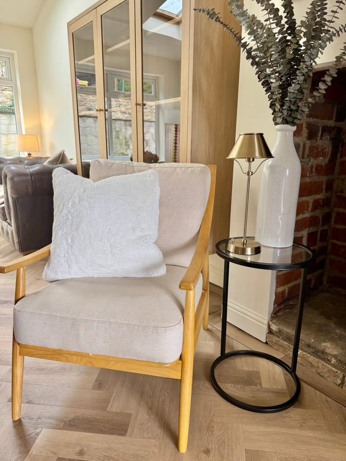 Avery Round Side Sofa Table - Black