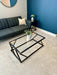 Twisted Glass Metal Coffee Table