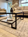 Hudson Square Glass Metal Coffee Table - Black