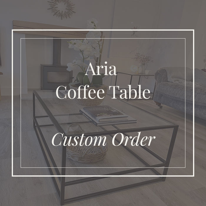 Aria Glass Metal Coffee Table - Made To Measure