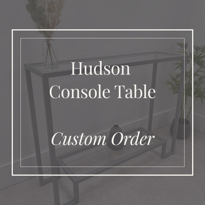 Hudson Glass Metal Console Table - Made To Measure