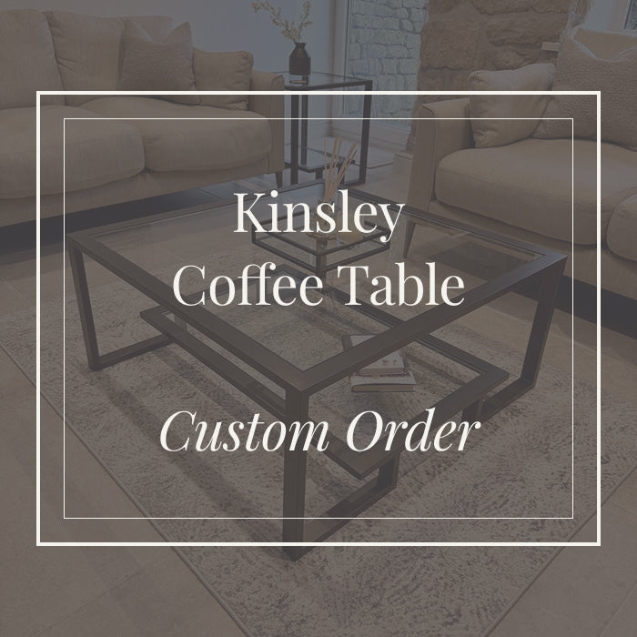 Kinsley Glass Metal Coffee Table - Made To Measure