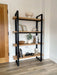 Landon Oak Metal Bookcase