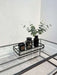 Decorative Tray Metal Glass - Dark Bronze