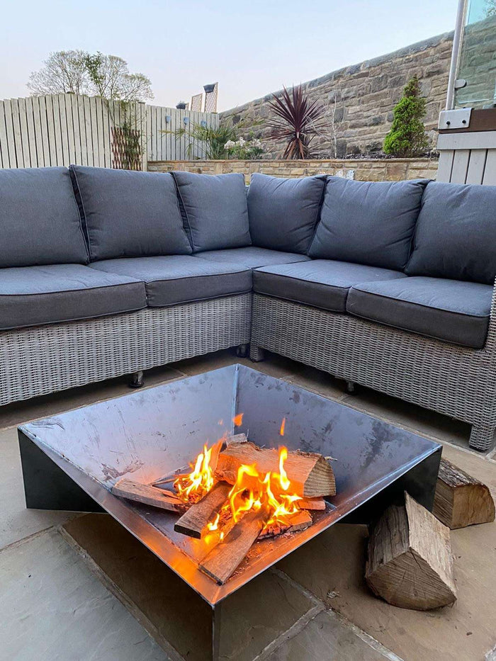 Fire Pit X - Fin Fire Pit - Handmade Fire Bowl Outdoor Garden Patio