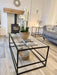 black glass coffee table