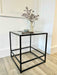 Glass Metal Side Coffee Console End Table