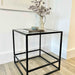 Glass Metal Side Coffee Console End Table
