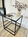 Glass Metal Side Coffee Console End Table